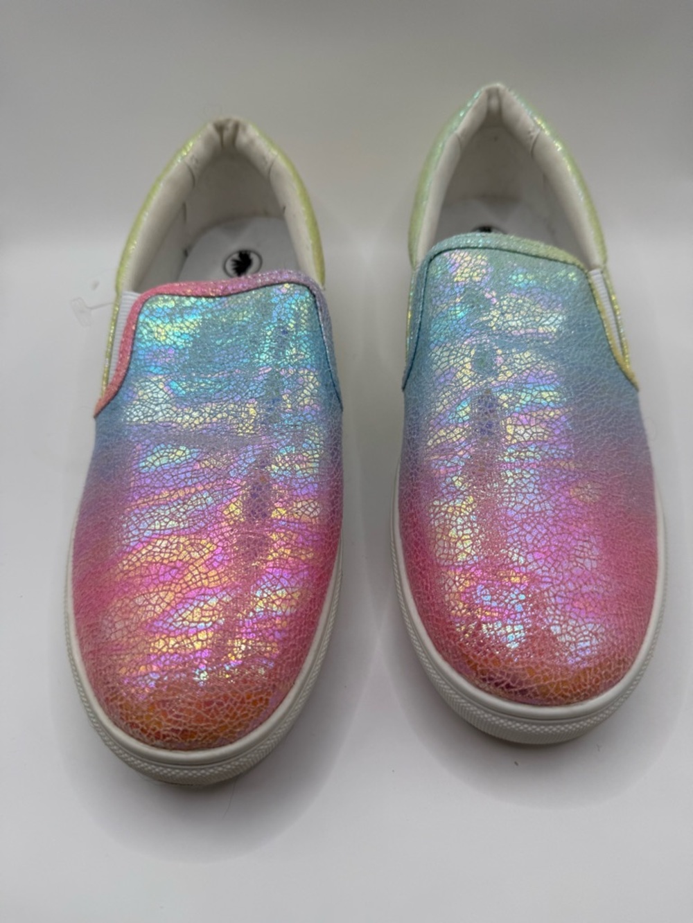 Kids Iridescent Rainbow Slip-On Shoes